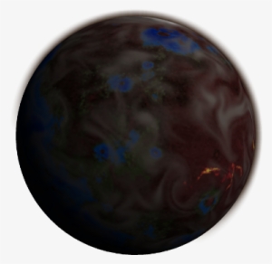 Primordial Planet With Volcanos, Oceans, Dust Clouds, - Circle