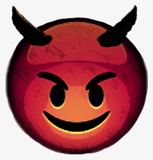 Emojis Evil Devil Horns Emojisticker Evil Emoji Devil - Smiling Face With Horns Emoji Png
