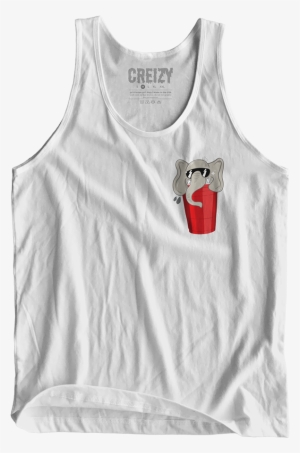 Red Solo Cup Elephant Tank Top - Yellow Champion Tank Top