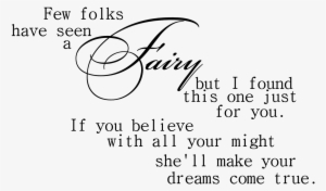 Fairy Quote - Fairy Word Art