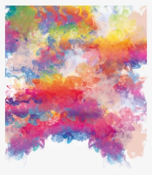 Watecolor Smoke Clouds Sky Background Colorful Ftestic - Color Smoke Png 3d