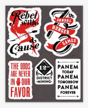 Hunger Games Sticker/decal Sheet - Hunger Games Stickers