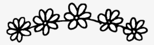 Tumblr Flower Stickers Download - Flower Sticker Black And White