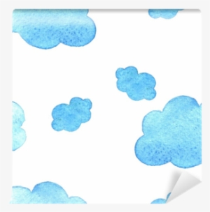 Blue Watercolor Clouds Background - Watercolor Cloud Png Pink
