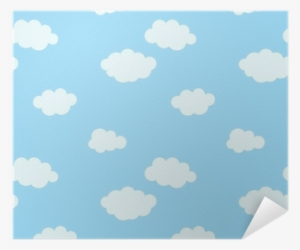 Seamless Pattern With Cartoon Clouds Poster • Pixers® - Cumulus