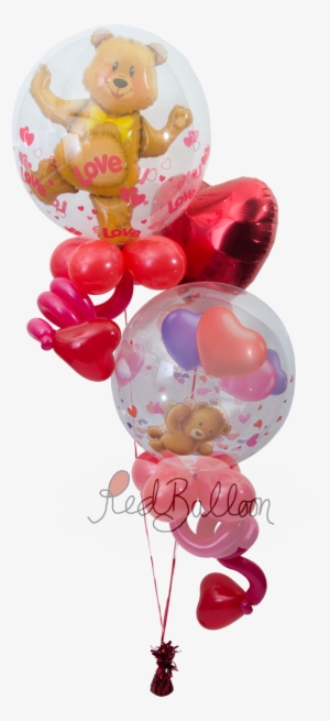 Teddy Bear Love Valentines Red Balloon Cork - Teddy Bear Images Png Love
