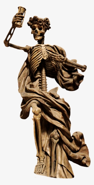 Skeleton, The Death, Png Sculpture, Statue, Death - Sculpture