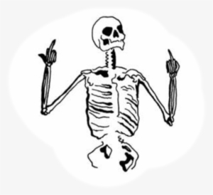 Overlay Skeleton Halloween Dark Aesthetic Halloweenfree - Middle Finger Bohnes Album