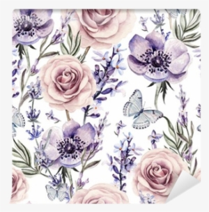 Watercolor Pattern With The Colors Of Lavender, Roses - Sunday Rose Sun-f01, Dámske Hodinky