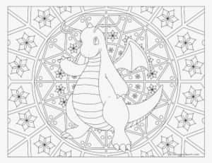 Adult Pokemon Coloring Page Dragonite - Pokemon Color Pages Hard