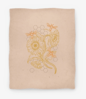 Honeybees & Sunflowers Blanket - Towel