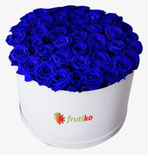 Frutiko Box With Freshly Cut Blue Roses Png Png Images - Frutiko