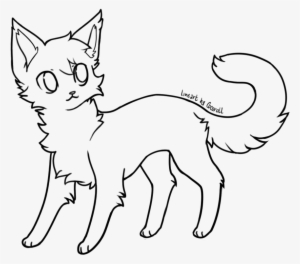 Cute Lineart Cat Base For Free Download Png Scared - Warrior Cat Base