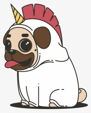 Free Image On Pixabay Unicorn Animal Puppy - Pug Cartoon