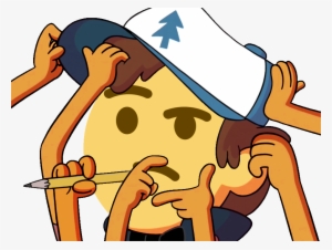 Cartoon Vertebrate Clip Art Human Behavior Hand Male - Gravity Falls Thinking Emoji