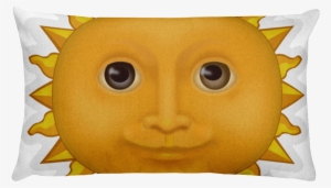 Emoji Bed Pillow Sun With Face Just Emoji Png Sun Emoji - Emoji Sol