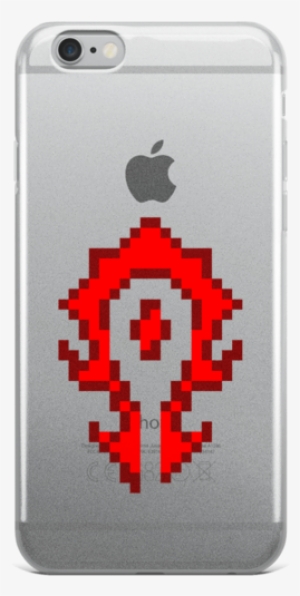 Horde Symbol Wow World Of Warcraft 8 Bit Iphone Case - Iphone 7 Clear Case Ultra Thin Tpu Cover Protective