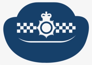 Female Police Hat Icon - Emblem