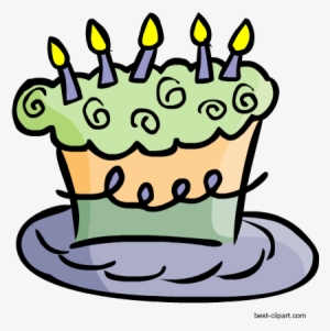 Funky Birthday Cake With Candles, Free Png Clip Art - Happy Birthday Cards To Print