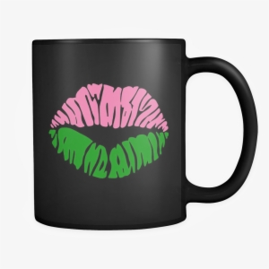 Pink And Green Lips Mug - Mug