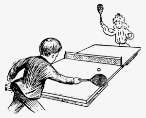 Download Png - Play Table Tennis Drawing