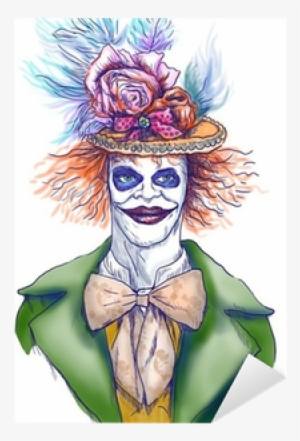 Portrait Of An Undead , Hand Drawing Sticker • Pixers® - Enge Clowns Tekenen