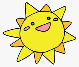 Sun Clipart Kawaii - Animado Cartoon Sol Dibujos Png
