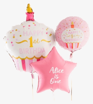 1st Birthday Pink Cupcake Supershape - Birthday