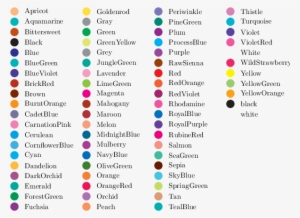 List Of Colors - Colors List