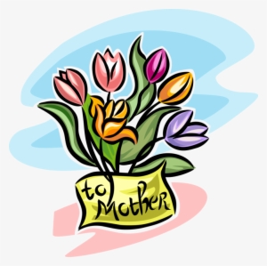 Tulip Flowers For Mother - Mother's Day Clip Art