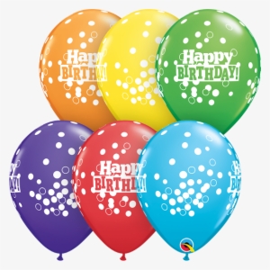 Birthday Confetti Dots 11" Latex Balloons - 11" Bright Rainbow 50 Count Birthday Latex Balloons