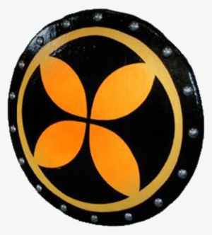 Wooden Knights Cross Shield - Institut Iliade Logo