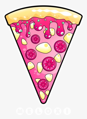 Pizza Clipart Pink - Kawaii Png