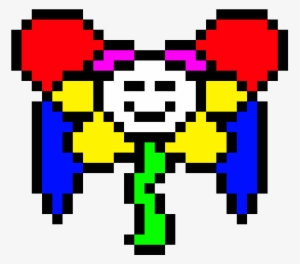 Sassytale Flowey Sprite - Undertale 8 Bit Grid