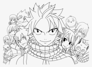Natsu Dragneel And Lucy Heartfilia From Fairy Tail - Fairy Tail Coloring Sheets