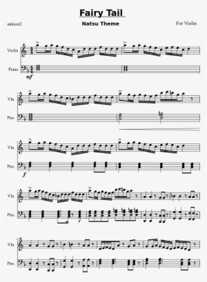 Fairy Tail Sheet Music 1 Of 4 Pages - Fairy Tail Violin Notes