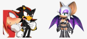 Knuckles And Shadow See Rouge - Shadow X Rouge