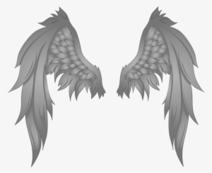 How To Set Use Stone Gray Angel Wings Clipart Transparent Png 600x210 Free Download On Nicepng - black wings roblox high school