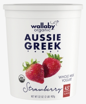 Wallaby Strawberry Organic Whole Milk Greek Yogurt - Wallaby Organic Greek Yogurt Vanilla Bean