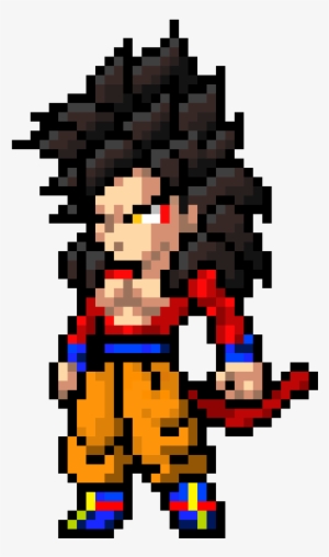 Super Saiyan 4 Gokuuuuu - Goku Ssj 4 Pixel Art