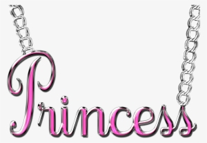 Word Necklace Png By Princessdawn On Deviantart - Princess Word Pink Png