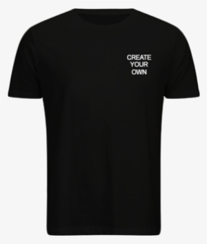 Create Your Own Logo Black Cotton Crew Neck T-shirt - T Shirt Logo