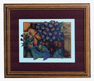 Purple Flowers & Sofa Picture - Picture Frame
