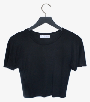 Black Silk T Shirt Crop Blackshirtcrop