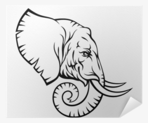 Drawing Unique Ethnic Elephant Head For Print Patternlogoiconshirt  Designcoloring Page Royalty Free SVG Cliparts Vectors And Stock  Illustration Image 45339711
