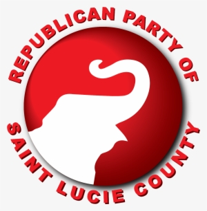 Elephant Head Logo Text W Gradient - St. Lucie County Republican Party