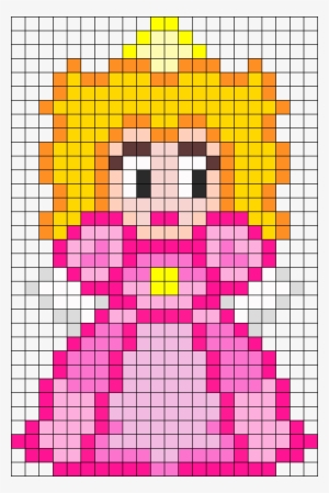 Princess Peach Perler Bead Pattern / Bead Sprite - Pixel Art Mario Princess
