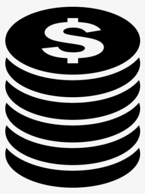 Coins Money Stack Vector - Coins Silhouette