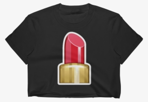 Emoji Crop Top T Shirt - Lipstick