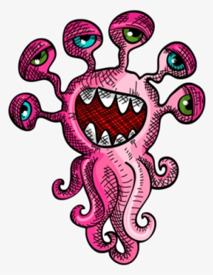 tentacle monster nail art decals - cartoon monster